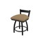 Holland Bar Stool Co 18" Low Back Swivel Vanity Stool, Black Wrinkle, Canter Sand Seat 82118BW013 - alternate 1